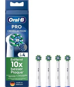 4er Pack Oral-B Pro Cross Action Aufsteckbürsten für Elektrische Zahnbürste - Bild 1 von 1