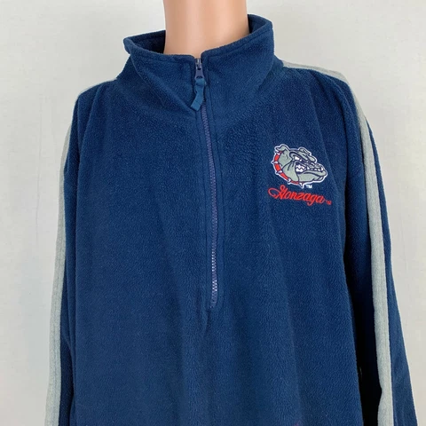 Gonzaga Bulldogs Embroidered Pullover Fleece Jacket Half Zip NCAA College XL Cover