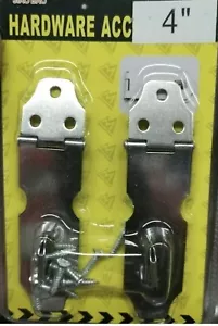 2 pcs 4” Anti Theft Hasp Staple Shed Bolt Latch Steel Door Lock Padlock Clasp uk - Picture 1 of 1