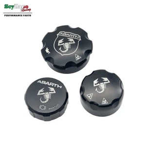 Kit de cubierta de tapa de aluminio negro para motores Abarth 500 595 695/Grande Punto T-Jet - Imagen 1 de 8