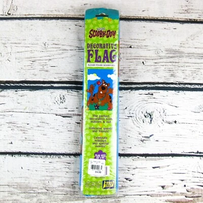 Vintage Scooby Doo Flower Power Decorative Garden Outdoor Flag Banner 1999 NEW - Image 1 of 4