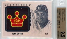 2010 SPORTKINGS TONY GWYNN LOGOS 1/1 #LC20 - GRADED BGS GEM MINT 9.5 - SK LOGO!