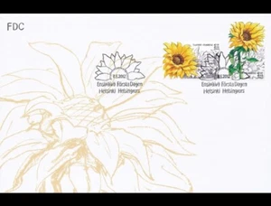Finland - "FLOWERS ~ SUNFLOWER" FDC First Day Cover 2012 - Picture 1 of 4