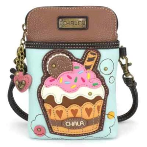 Chala Cell Phone Crossbody Bag * Cupcake/ Blue * 827CC1 ** NEW 827 - Picture 1 of 10