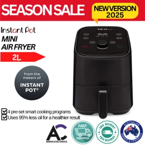 Instant Pot Vortex Mini Air Fryer 2L Black 4 In 1 Compact Home Small Kitchen - Picture 1 of 12