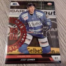 2008/09 LED Player Card 1 of 70 Parallels Josef Lehner Straubing Tigers
