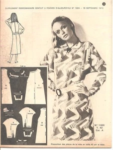 PATRON COUTURE Robe Souple Trés Actuelle T 42 - Picture 1 of 1
