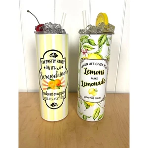 Dünner Thermobecher mit dekorativem Eisdesign auf Deckel 20 Unzen - Bild 1 von 5