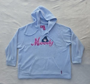 Disney Eeyore Hoodie Womens Plus 2XL Blue Fleece Moody Pullover Kangaroo Pocket - Picture 1 of 13
