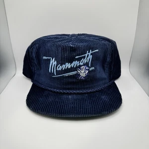 Vintage Mammut Imperial Caps Cord Mütze Bergseil blau Ski Strapback Neu ohne Etikett - Bild 1 von 17