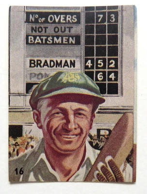 Tarjeta de cereal 1949 SANATARIUM "Australia, ayer y hoy": Donald Bradman Foto 1 de 2