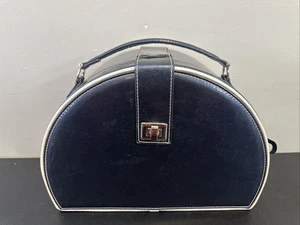Vinyl Kosmetiktasche 13" Retro-Stil Zugkoffer Reise Make-up Tasche Preppy Handtasche - Bild 1 von 12