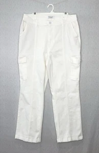 Judy Blue Jeans Women's 18W High Rise Cargo Straight Leg Pants White - Picture 1 of 17