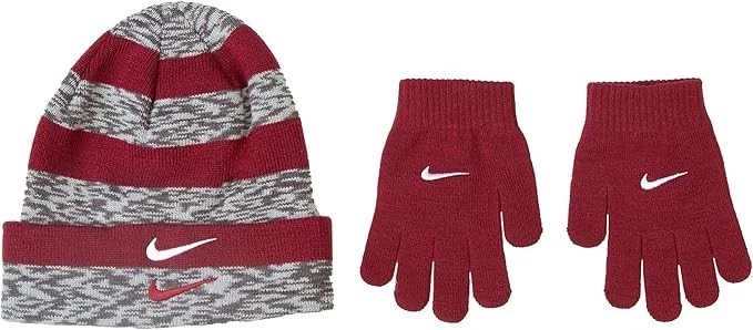 耐克 Swoosh 儿童 Beanie & 手套 - 8/20 - Team Red - 全新 — 第 1/1 张图片
