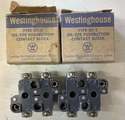 Lot of 2 OT2A Westinghouse Contact Block 373D003G05 1NO 1NC - Image 1 of 4