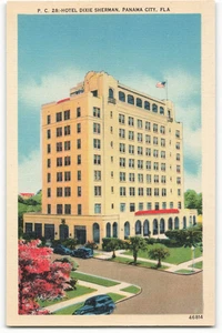 Hotel Dixie Sherman, Panama City, Florida Vintage Postkarte SK3. - Bild 1 von 2