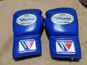 Winning Boxhandschuhe 8oz String Professional Typ MS-200 blau Japan gebraucht - Bild 1 von 3