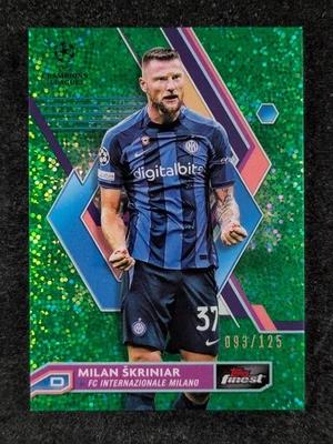 2022-23 Topps Finest UEFA MILAN SKRINIAR 93/125 Green Speckle Refractor #137 - Image 1 of 3