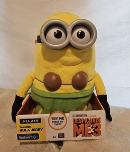Minion Hula Jerry Plüsch Despicable Me 3 Deluxe sprechend 9,5 Zoll - GETESTET - Bild 1 von 4