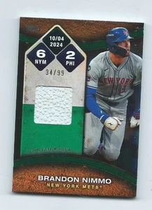 2025 Topps - Brandon Nimmo Game Used Relic /99 - New York Mets - Bild 1 von 1