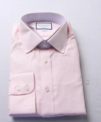 Camisa Oxford real sin hierro Charles Tyrwhitt para hombre DM3 rosa claro talla 17/37 nueva con etiquetas Foto 1 de 4