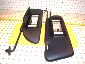 Genuine Mercedes 86-91 C126 560SEC L & R lighted expandable BLUE sun 2 Visors - Picture 1 of 19