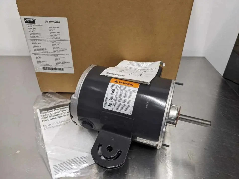 Dayton 3M469BG Pedestal Fan Motor 1/3HP ENC TEAO 1075, 2 Speed RPM Single Phase - Image 1 of 4