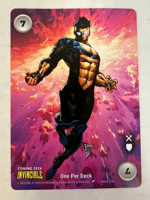 OverPower Card Game Origins ~ INVINCIBLE ~ #7 Promo Card ~ 2025 ~ - Image 1 of 4