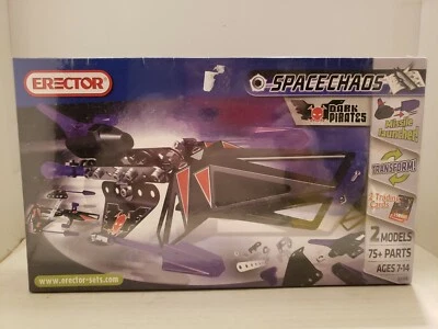 NIB: Erector Set 'Space Chaos' , 2 Models: 75+ Parts, Ages 7-14 - Image 1 of 2