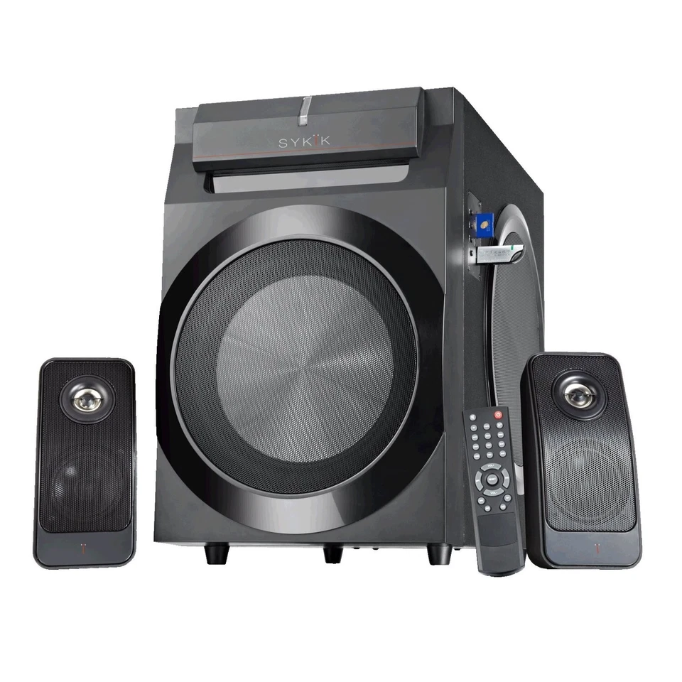 SYKIK SPP0298BT 2.1 CHANNEL BLUETOOTH SPEAKER SYSTEM 8" SUBWOOFER 210W FM RADIO - Image 1 of 4