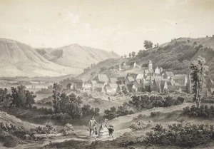 LICHTENHAIN (JENA) - Ansicht - Tonlithographie um 1850 - Bild 1 von 2