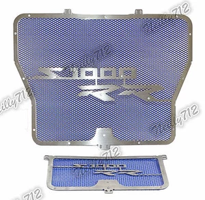 Radiator + Oil Cooler Grille Cover Protector Set Blue For BMW S1000R S1000RR HP4 - Picture 1 of 12