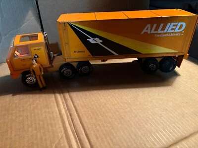 Mini Tonka / Play People Era Allied Van Lines Long Haul Semi Truck w/ Figure - Image 1 of 4