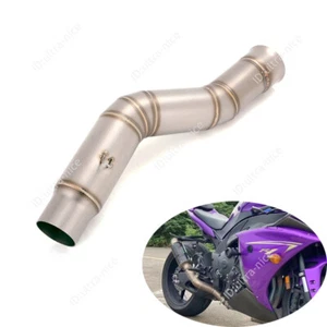 For Yamaha YZF R1 2009-2014 Exhaust Tips Mid Pipe Stainless Steel Middle 51mm - Picture 1 of 10