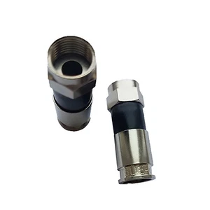 Perfect Vision PV6UE-05 Ridgeloc Compression Connectors RG6 Coax Cable Bag of 50 - Picture 1 of 6