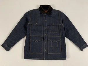 FILSON LINED DENIM CRUISER JACKET RAW INDIGO M NWT SOLD OUT - Picture 1 of 12