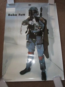 POSTER VINTAGE BOBA FETT ARROTOLATO 1997 Lucas Film Ltd 27x39 Star Wars - Foto 1 di 3