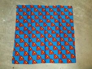 Superman Bandana Small "S" Pattern 100% Cotton 22 x 22 - Picture 1 of 2