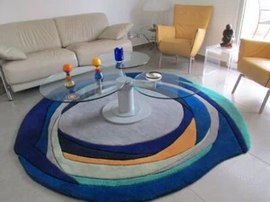 100%Wool Modern Design Hand Made Tufted Rug Customized Area Rug In Multicolor. - Picture 1 of 1
