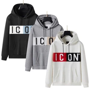Herren Pullover ICON2 Hoodie mit Premium Struktur Langarm Design Sweatshirt - Bild 1 von 15