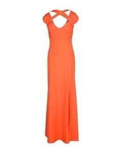 💖NEW with TAGS FISICO Orange Long Italian Dress with a built-in Bodysuit Size S - Picture 1 of 12