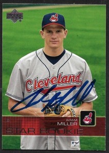 2003 UD #8  Adam Miller  ROOKIE  CLEVELAND INDIANS  SIGNED AUTOGRAPH AUTO COA