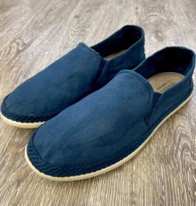 Bamba by Victoria Blue Canvas Slip On Shoes Made in Spain Size 11 EU 44 - Picture 1 of 7