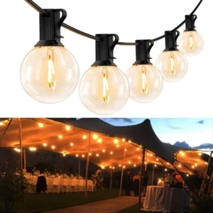 2 Set Luci Stringa Illuminazione Esterno 50FT Luci da Appendere Giardino Lampadine E12 G40 - Foto 1 di 14