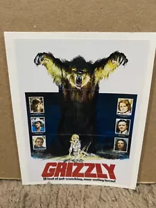 Pegatina Vinilo GRIZZLY Terror 3" x 4" ¡Envío Gratis! Retro William Girder Gore - Imagen 1 de 1