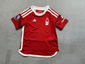 adidas Nottingham Forest home jersey 2023 boys size 4t red football shirt - Picture 1 of 17
