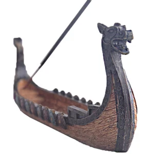 Viking Decoration Incense Stick Holder Retro Ships Ornament Exquisite Beautiful - Picture 1 of 6