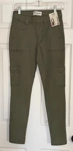 NO BOUNDARIES Womens Green High-Rise Pull On Skinny Cargo Pants Size XS (0-2) - Picture 1 of 7