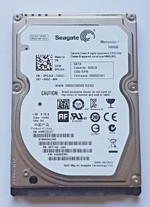 500 GB SATA Seagate Momentus ST9500423AS 7200rpm 16MB HDD 2.5 " Internal Hard - Picture 1 of 1