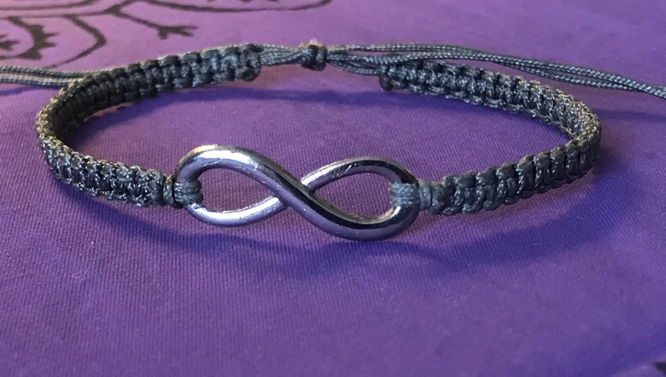 Handmade Fashion Adjustable Knitted Infinity Charm Bracelet - Image 1 of 1